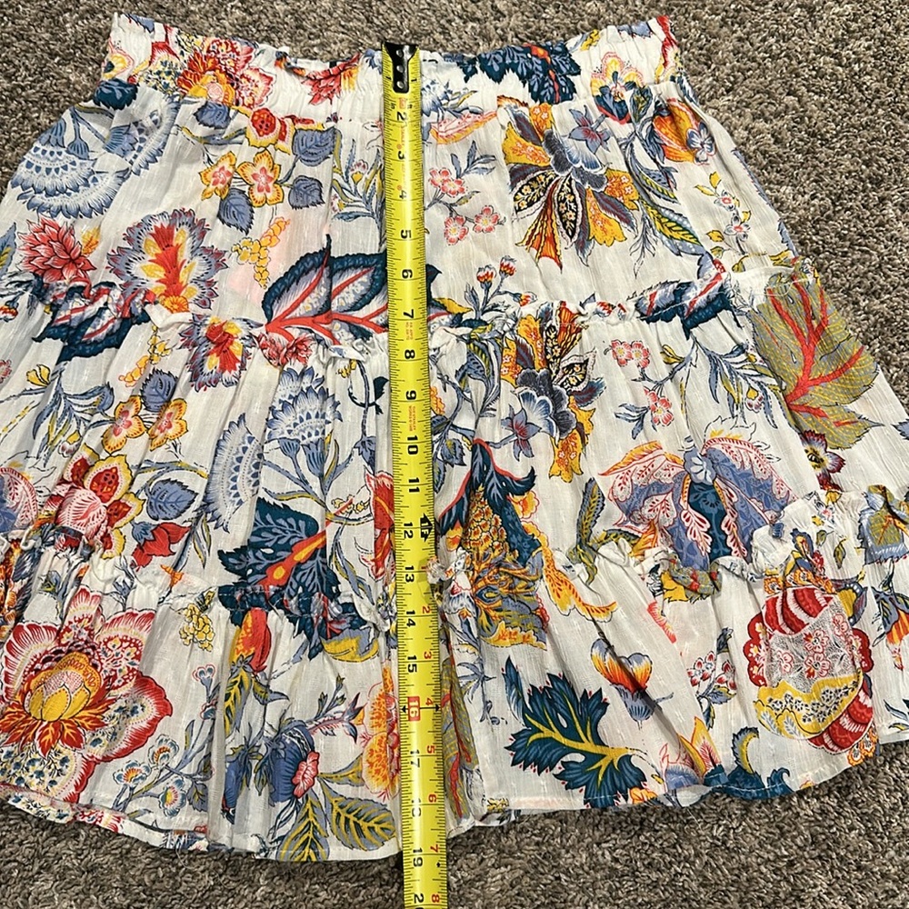 Cynthia Rowley Ruffled Pull On Skirt Size Large 100% Rayon - Picture 10 of 11